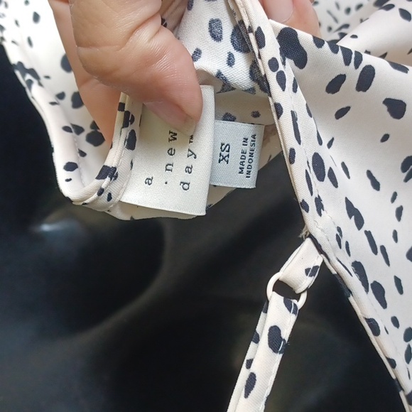 A New Day Cream Leopard Print Sleeveless Cami Lace Dress - Picture 6 of 8